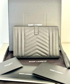 Alternative view of Pochette Saint Laurent Clutch Monogram in Pelle Matelassé