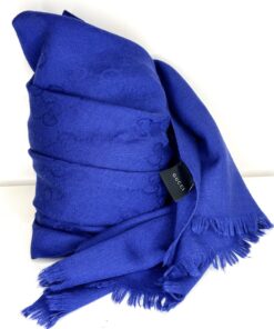 Sciarpa Gucci lana e seta blu elettrico