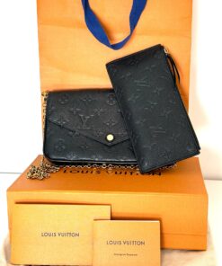Pochette Louis Vuitton Félicie Pelle Monogram Empreinte nera