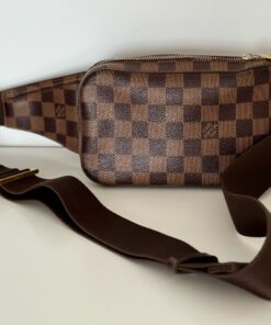 Marsupio Louis Vuitton Geronimos in tela Damier Ébène