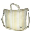 Borsa Prada 2Way Shoulder Bag Hand Bag Canvas Gialla e Bianca