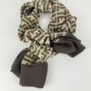 Foulard Fendi FF in seta Marrone e Beige