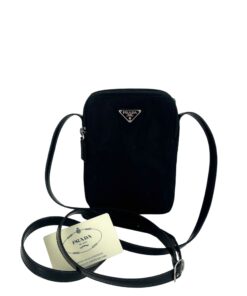 Borsa Portafoglio Prada a Tracolla in Nylon Nera