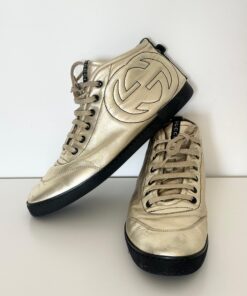 Sneakers Gucci Gold in Pelle Metallizzata
