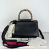 Borsa Gucci Bamboo Nymphaea in Pelle Nera