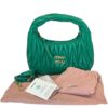Miu Miu Borsa Hobo Wander in Nappa Matelassé Colore Verde Mango