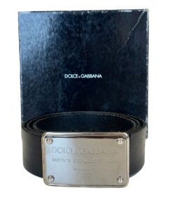 Cintura Uomo Dolce e Gabbana in Pelle Nera