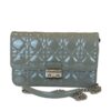 Borsa Christian Dior Patent Cannage Miss Dior Promenade Pouch Grey