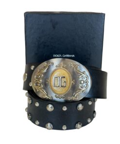 Cintura Uomo Dolce e Gabbana in Pelle Nera