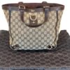 Borsa Gucci Abbey Mini GG Canvas D Ring Tote Marrone