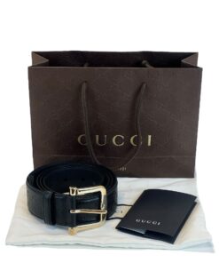 Cintura Gucci in Pelle Matelassé Nera