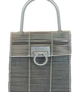 Borsa Gancini Salvatore Ferragamo in Metallo Argentato