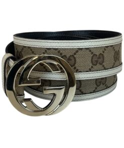 Cintura Gucci GG Bianca e Beige