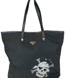 Borsa Prada Totebag Teschio in Nylon Nera