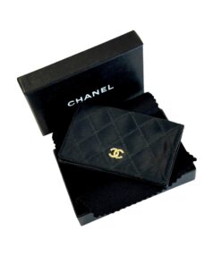 Portafoglio Chanel in Tessuto Trapuntato Nero
