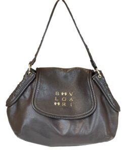 Borsa Bulgari Leoni in Pelle Marrone