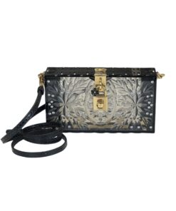 Borsa Dolce e Gabbana in Plexiglass Nera con Tracolla