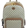 Zaino Uomo Gucci in Tela Supreme GG Beige ed Ebano