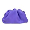 Borsa Bottega Veneta Mini Pouch Bag in Pelle Liscia Viola con Tracolla