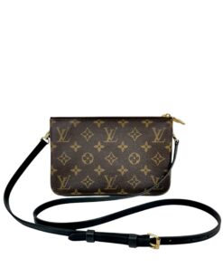 Pochette Louis Vuitton Doppia Zip Con Tracolla in Tela Monogram e Tela Monogram Giant Reverse