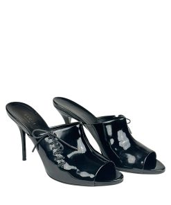Sandali Gucci in Vernice Nera