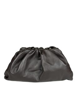 Borsa Bottega Veneta Pouch in Pelle Marrone Scuro