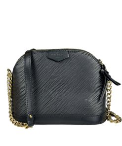 Borsa Louis Vuitton Alma Mini in Pelle Epi Nera con Catena
