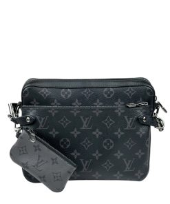 Borsa Pochette Louis Vuitton Trio Messenger in Tela Monogram Eclipse