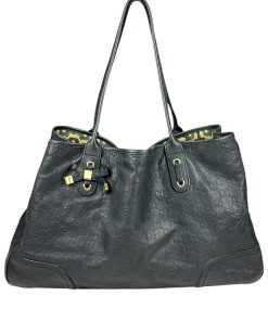Borsa Gucci Tote Guccissima in Pelle Nera