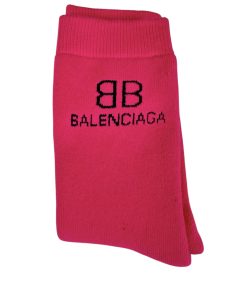 Calzini Balenciaga in Spugna Fucsia