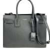 Borsa Saint Laurent Sac De Jour in Pelle Nera Martellata Versione Baby