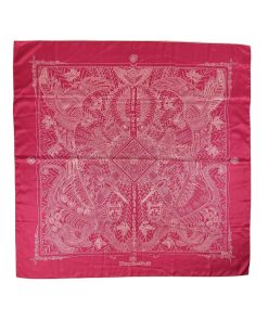 Foulard Hermès in Seta Fantasia Fucsia.