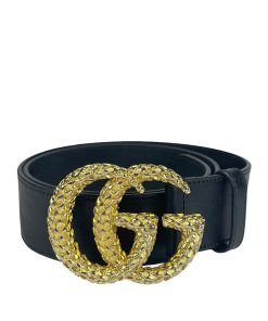 Cintura Gucci GG in pelle Nera