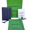 Portacarte Bottega Veneta Bifold in Pelle Intrecciata Bicolore Viola e Lime
