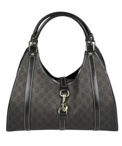 Borsa Gucci Hobo Jackie Joy Bardot in Tela e Pelle Marrone