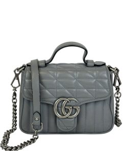 Borsa Gucci Marmont Grigia e Tracolla a Catena