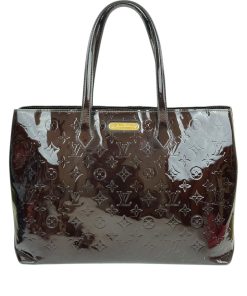 Borsa Louis Vuitton Wilshire MM Monogram in Vernice Bordeaux