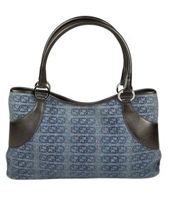 Borsa Gucci a Spalla in Denim GG e Pelle Marrone