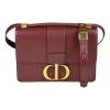 Borsa Dior Montaigne 30 in Pelle Liscia Bordeaux