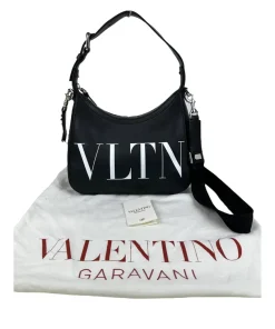 Alternative view of Borsa a Spalla Valentino Garavani VLTN in Pelle Nera