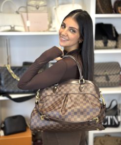 Alternative view of Borsa Louis Vuitton Trevi GM in Tela Damier Ébène