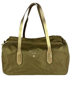 Borsa Prada a Spalla in Nylon Verde