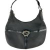 Borsa Gucci Hobo a Spalla in Tessuto e Pelle Nera