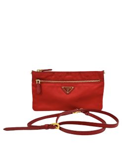 Pochette Prada in Nylon Rosso