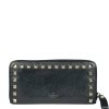Portafoglio Valentino Garavani Rockstud in Pelle Granata Nera