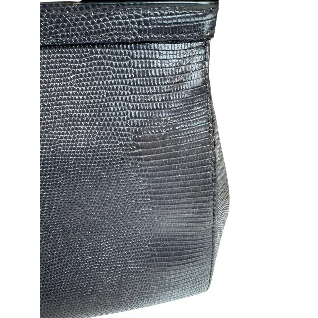 Borsa Dolce e Gabbana Sicily in Pelle Effetto Serpente Grigio/Blu Scuro - immagine 14