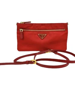 Pochette Prada in Nylon Rosso