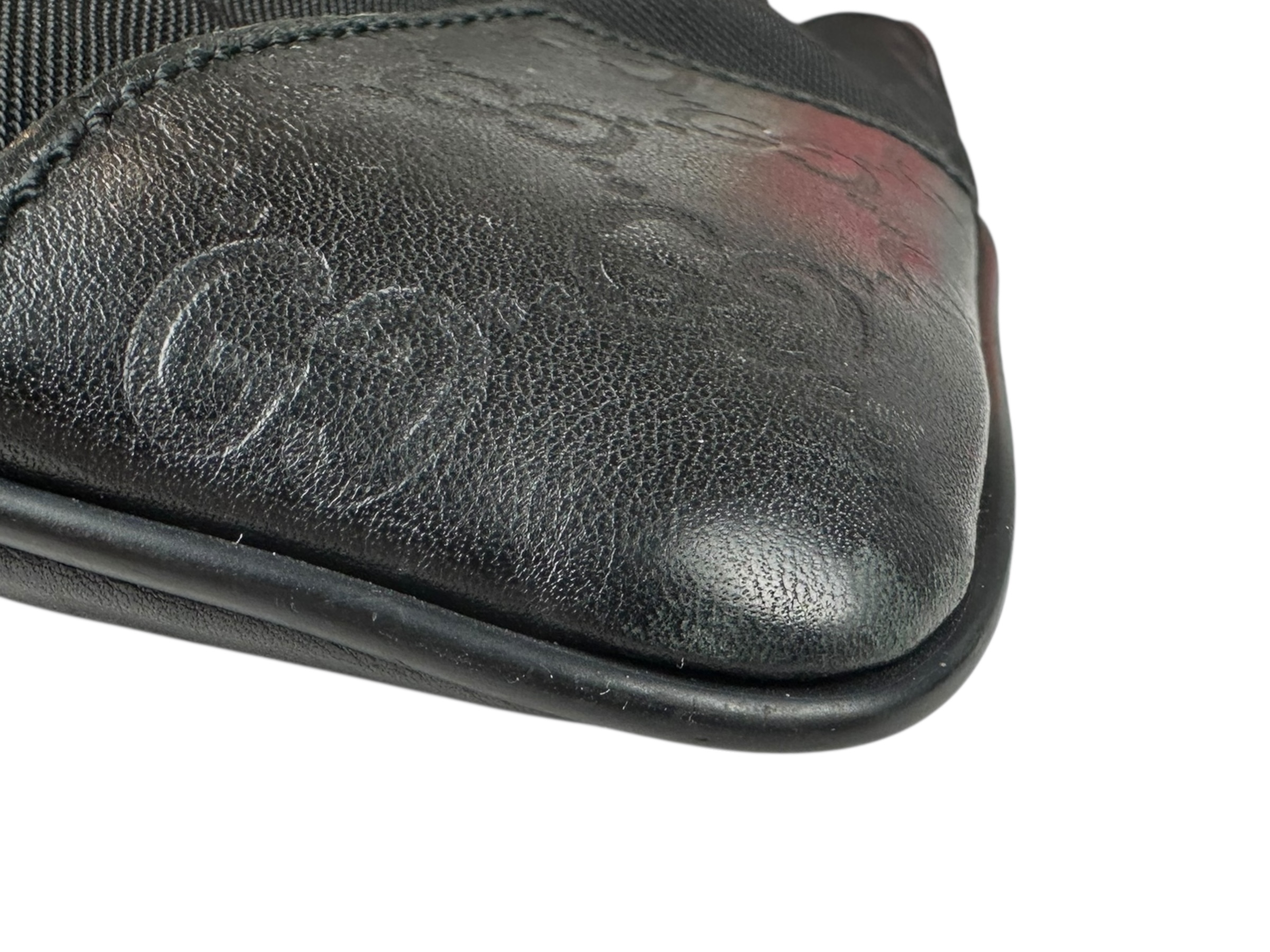 Borsa a Tracolla Gucci in Tessuto e Pelle GG Nera - immagine 12