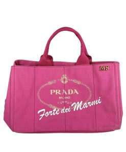 Borsa a Spalla Prada Canapa Tote Bag Fucsia