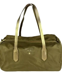 Borsa Prada a Spalla in Nylon Verde